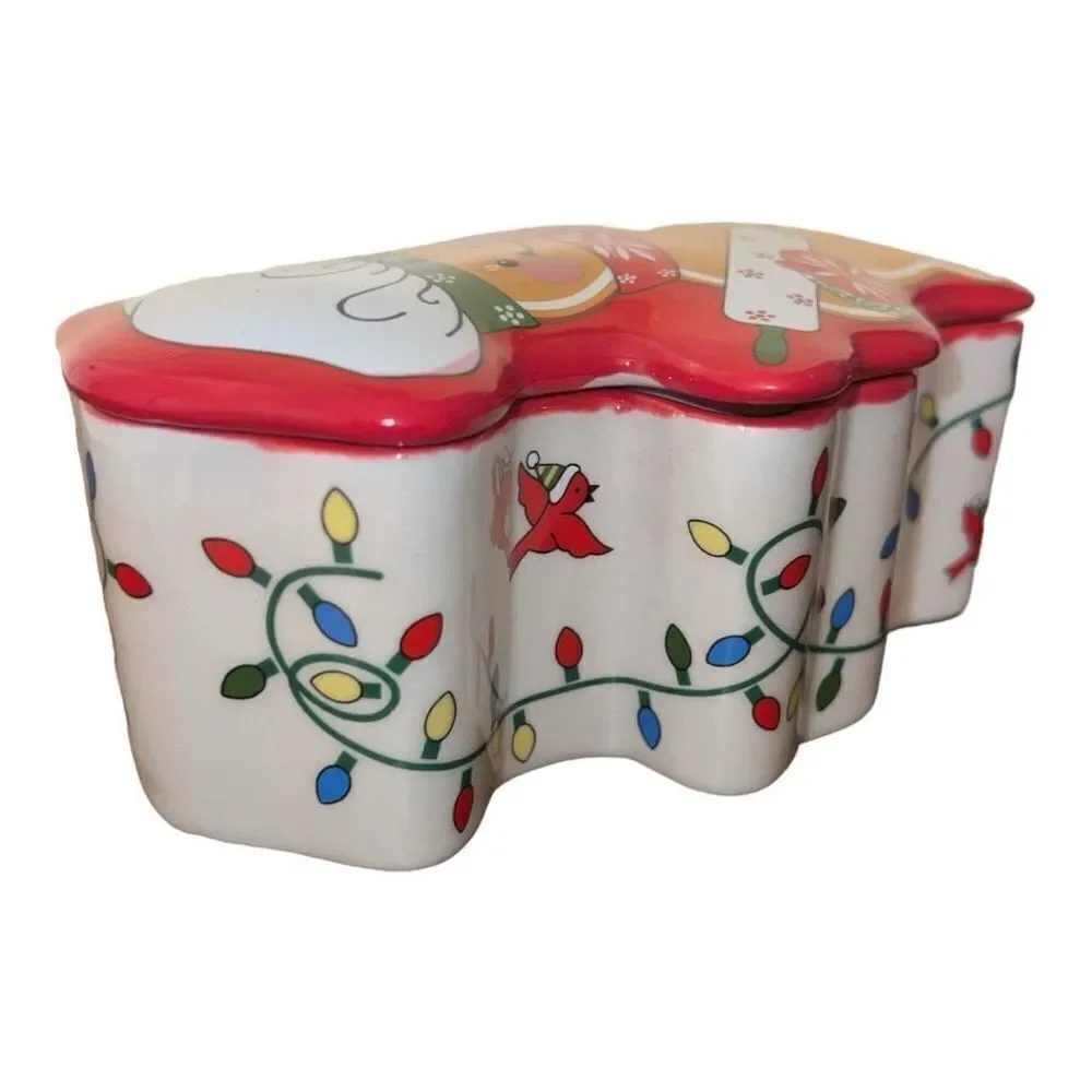 Temptations Bakeware Whimsical 8oz Ramekin Gingerbread Man Mini Loaf Candy Dish
